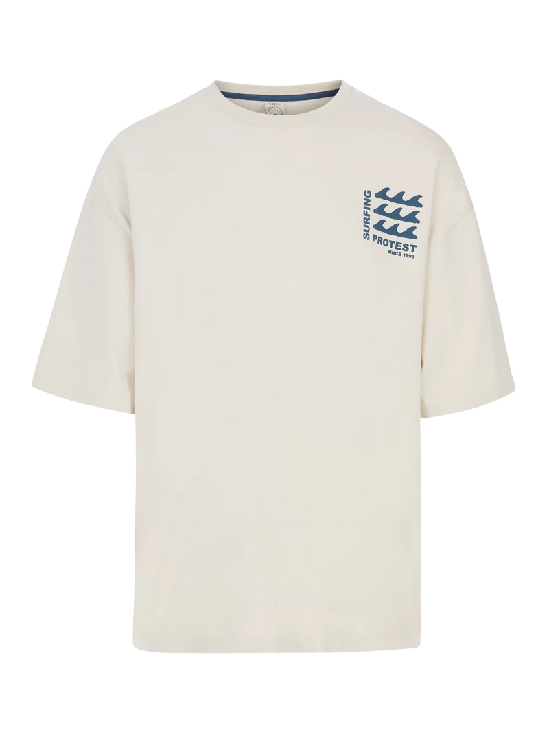 Load image into Gallery viewer, Protest Men&#39;s Code Extra Loose Fit T-Shirt Off White 17751018_106
