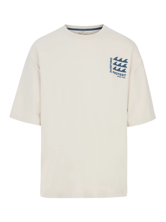 Protest Men's Code Extra Loose Fit T-Shirt Off White 17751018_106