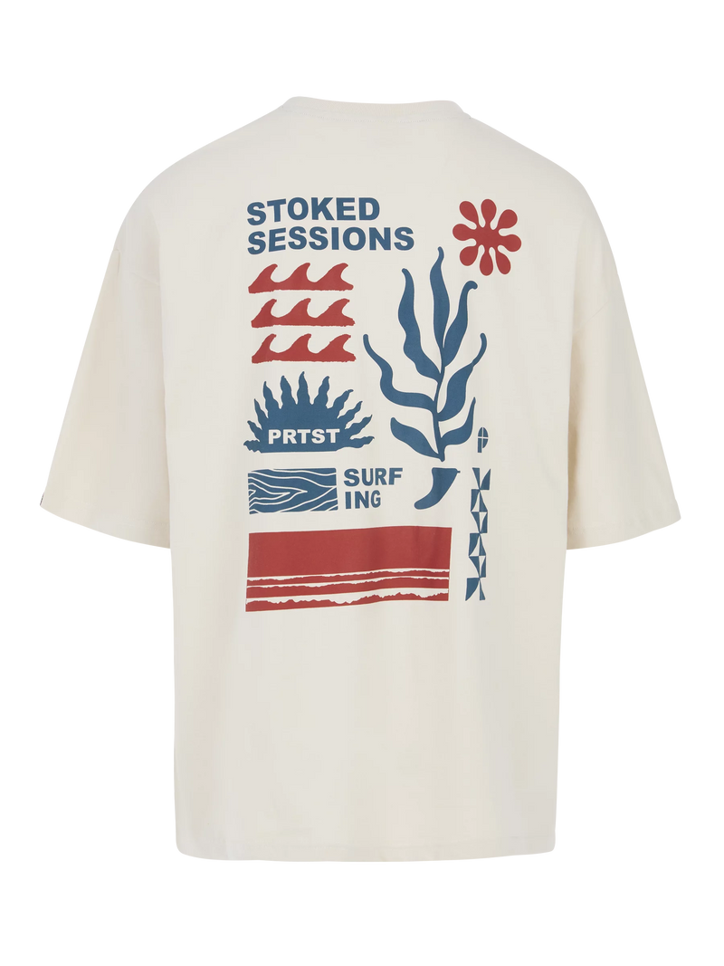 Load image into Gallery viewer, Protest Men&#39;s Code Extra Loose Fit T-Shirt Off White 17751018_106
