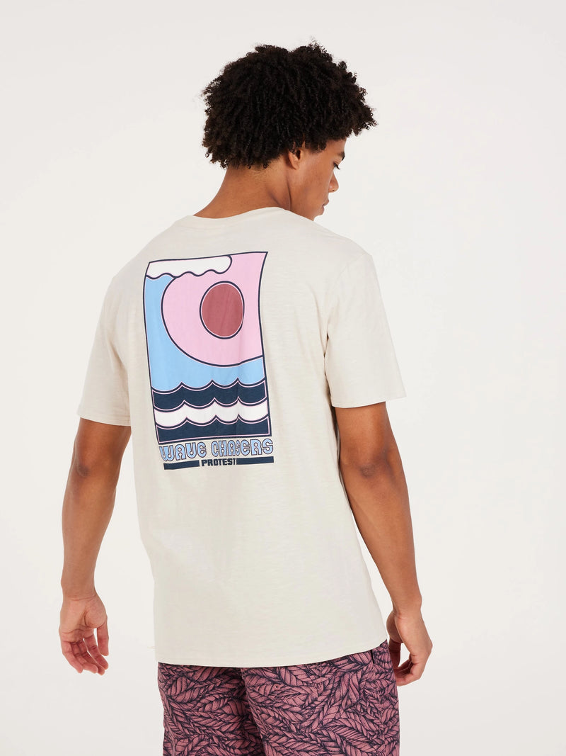 Load image into Gallery viewer, Protest Men&#39;s Rudge Loose Fit T-Shirt Kitoffwhite 1711743_106
