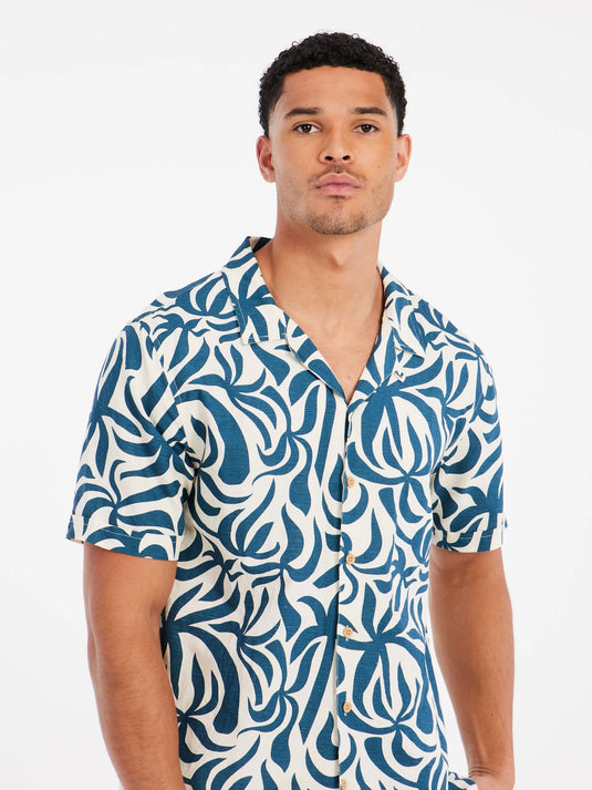 Protest Men's Dre Short Sleeve Shirt Raku Blue 15751000_394