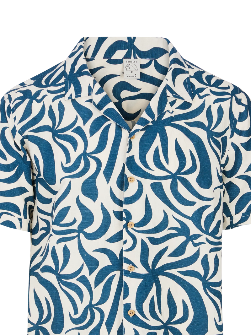 Load image into Gallery viewer, Protest Men&#39;s Dre Short Sleeve Shirt Raku Blue 15751000_394
