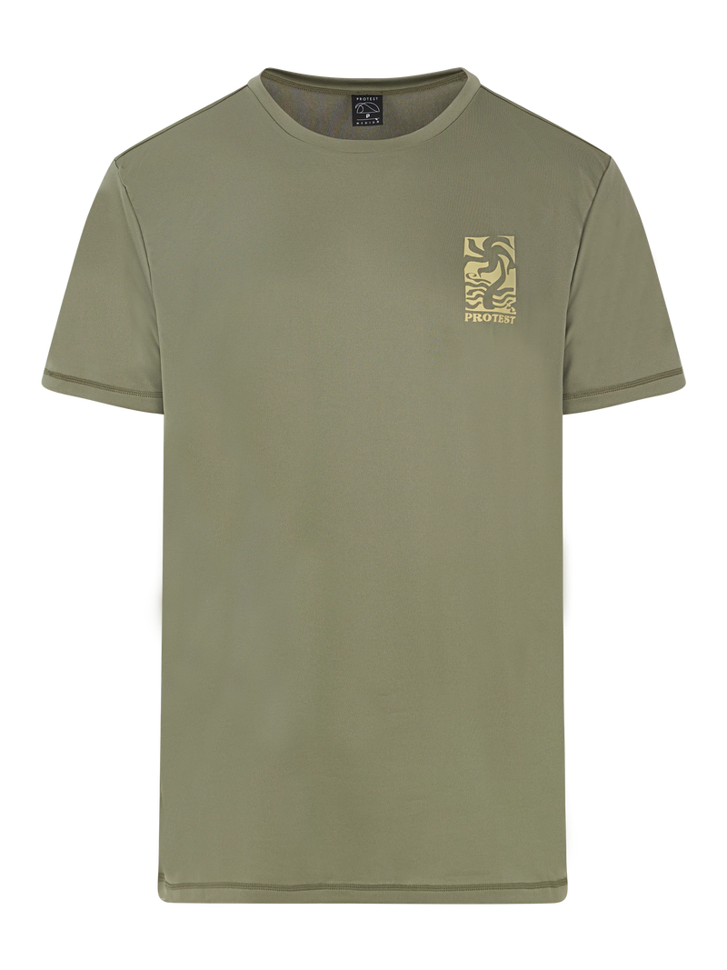 Load image into Gallery viewer, Protest Men&#39;s Foxy Surf T-Shirt Artichoke Green 7710343_476
