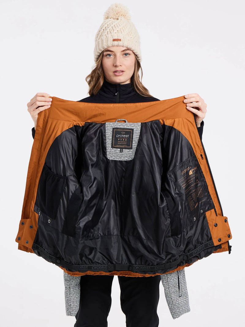 Load image into Gallery viewer, Protest Women's Kartala Ski Jacket Nutty Cognac 6610332-664
