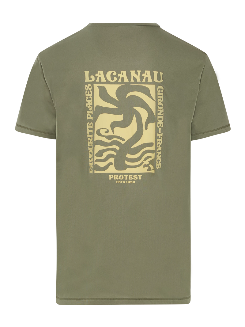 Load image into Gallery viewer, Protest Men&#39;s Foxy Surf T-Shirt Artichoke Green 7710343_476
