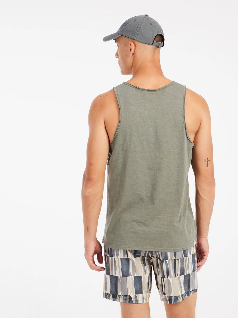 Load image into Gallery viewer, Protest Men&#39;s Dany Tank Top Soil Gray 16751002_782
