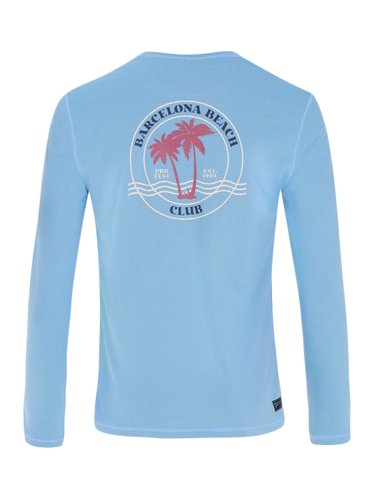 Protest Men's Grant Surf Long Sleeve Regular Fit T-Shirt Dusk Blue 7710243_702