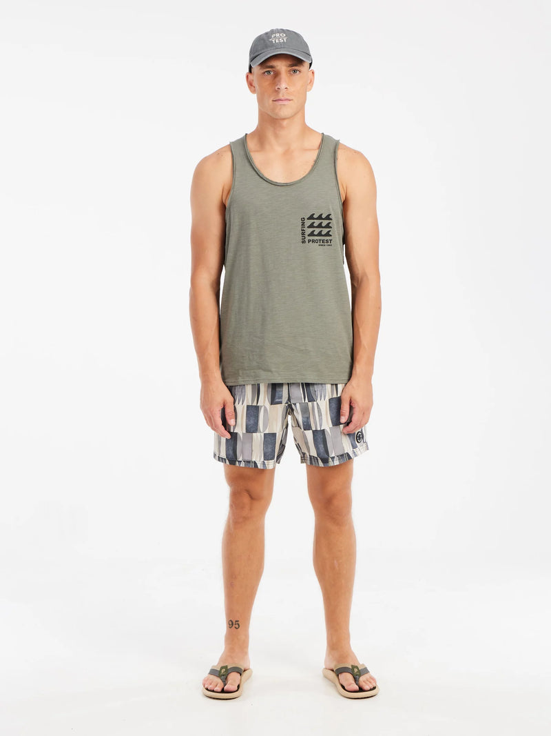 Load image into Gallery viewer, Protest Men&#39;s Dany Tank Top Soil Gray 16751002_782
