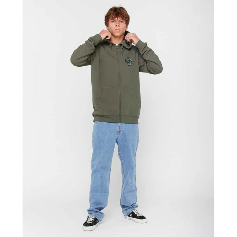 Load image into Gallery viewer, Rip Curl Men's Wettie Passage Icon Zip Through Hoodie Cactus Green 07EMFL-2363
