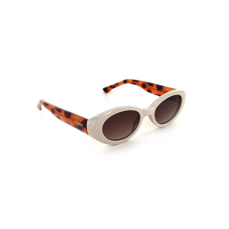 Load image into Gallery viewer, Moken Unisex Abbys Sunglasses Ivory/Brown MKNK06-IVO-GBRW
