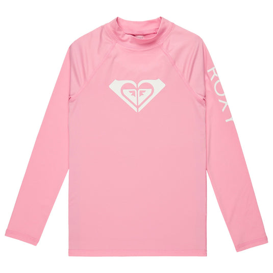 Roxy Kids' Whole Hearted Long Sleeve Girls Rash Vest (6-16 Years) Lilac Chiffon ERGWR03286-MFA0
