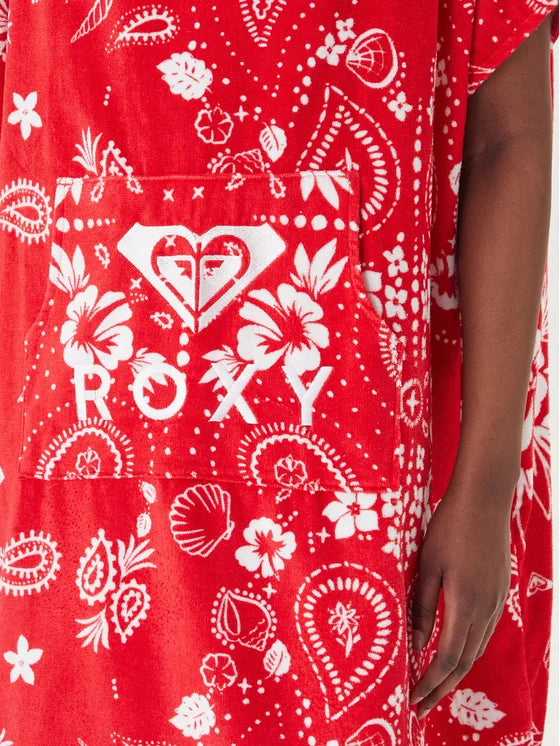 Load image into Gallery viewer, Roxy Women's Stay Magical Printed Poncho Towel Hibiscus Boho Bandana Bico ERJAA04433-RMZ7
