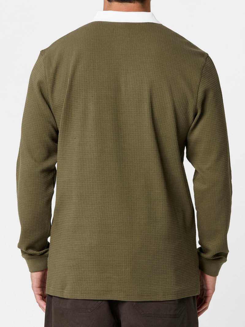 Load image into Gallery viewer, Volcom Men&#39;s Curbstone Lng Sleeve Polo Sage Leaf A0332500-SLE7
