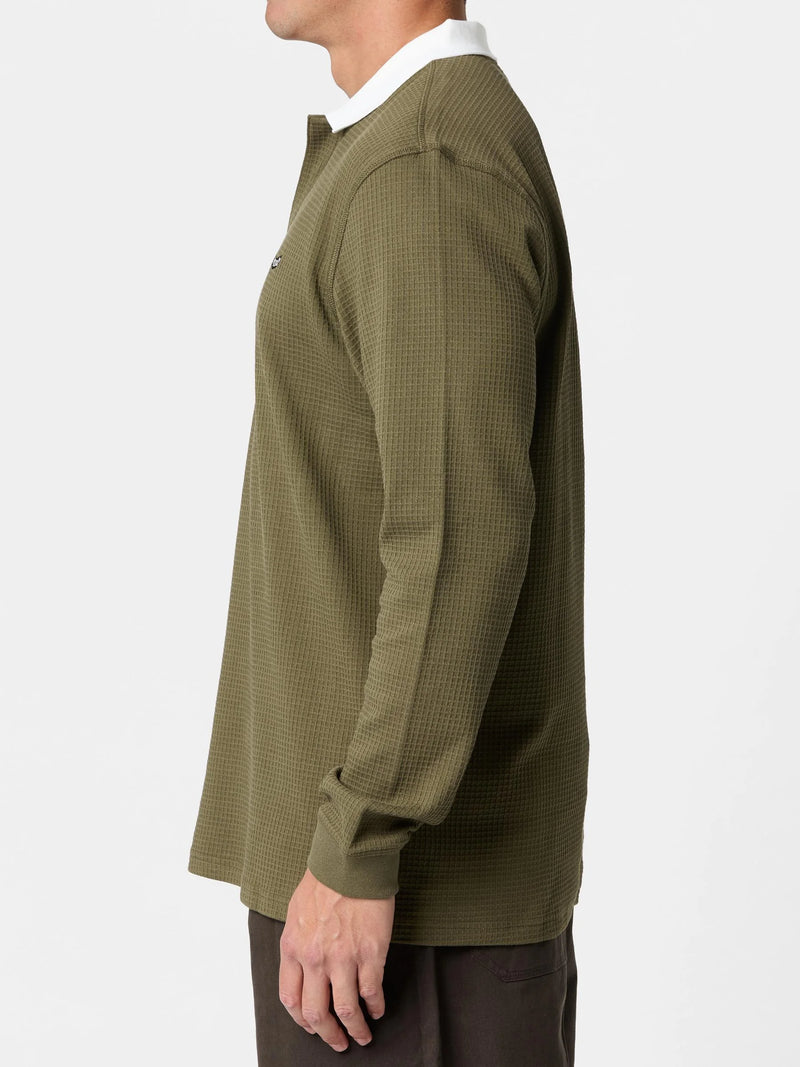 Load image into Gallery viewer, Volcom Men&#39;s Curbstone Lng Sleeve Polo Sage Leaf A0332500-SLE7
