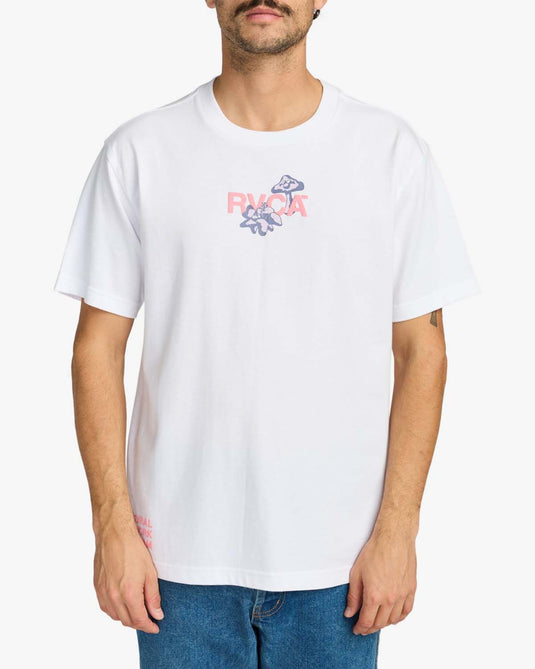 RVCA Men's Natural Network T-Shirt White EVYZT00246-WHT