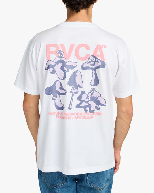 RVCA Men's Natural Network T-Shirt White EVYZT00246-WHT