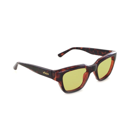 Moken Unisex Sharper Sunglasses Tortoise/Yellow MKNK09-TORT-YLW
