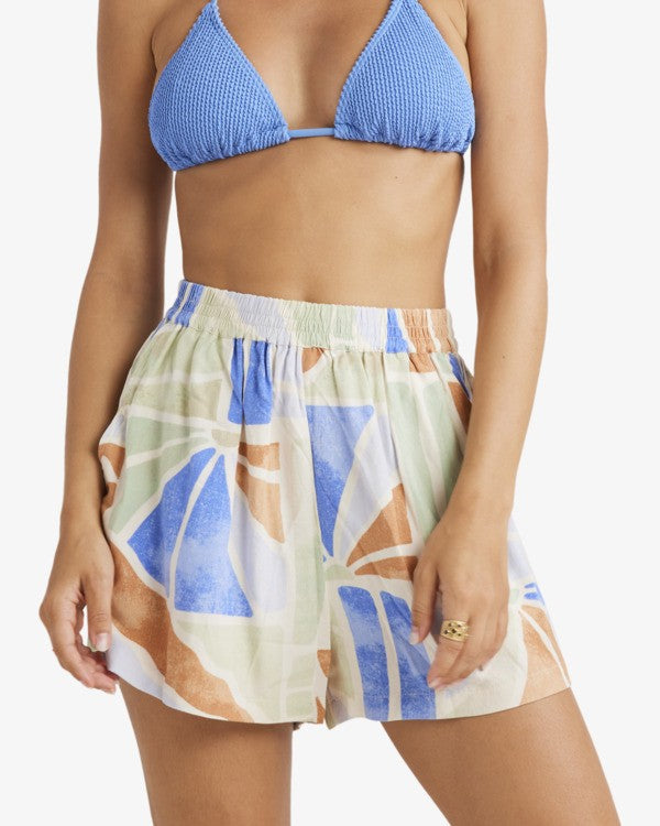 Load image into Gallery viewer, Billabong Women&#39;s Mystic Tides Elastic Waist Shorts Multi UBJNS00217-MUL

