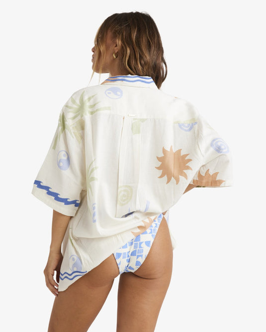Billabong Women's Sun Symbol Shirt Multi UBJWT00257-MUL