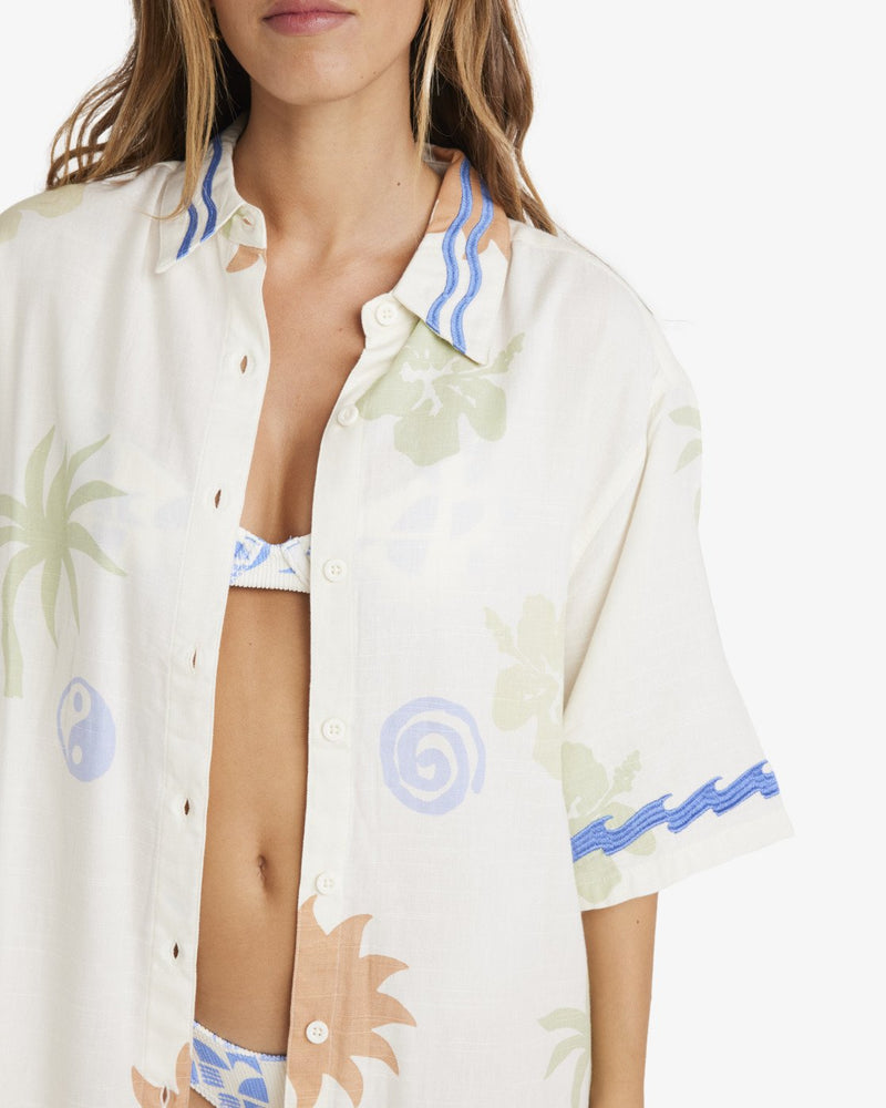 Load image into Gallery viewer, Billabong Women&#39;s Sun Symbol Shirt Multi UBJWT00257-MUL
