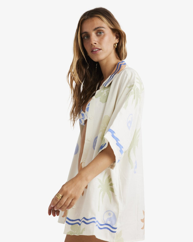 Load image into Gallery viewer, Billabong Women&#39;s Sun Symbol Shirt Multi UBJWT00257-MUL
