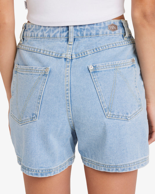 RVCA Women's Coco Denim Sorts Light Blue Denim UVJDS00105_BGW0