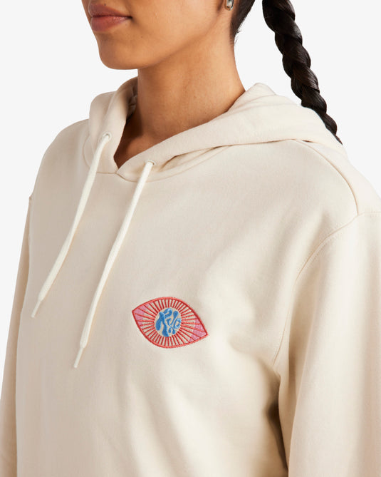 RVCA Women's Jupiter Slouched Pullover Hoodie Natural UVJFT00144-WDR0