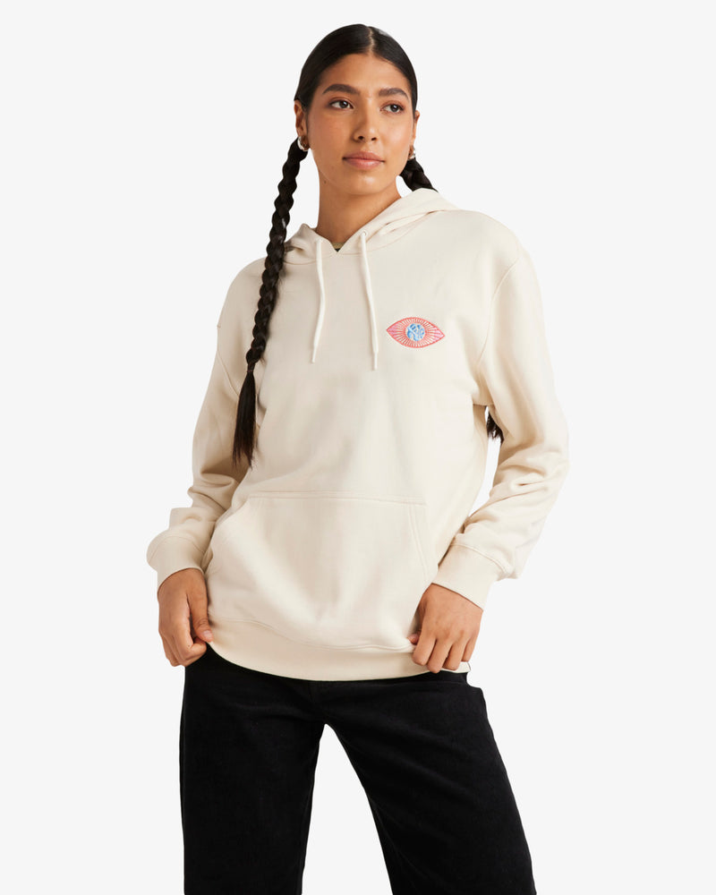 Load image into Gallery viewer, RVCA Women&#39;s Jupiter Slouched Pullover Hoodie Natural UVJFT00144-WDR0
