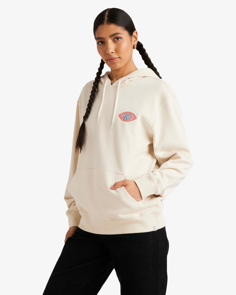Load image into Gallery viewer, RVCA Women&#39;s Jupiter Slouched Pullover Hoodie Natural UVJFT00144-WDR0
