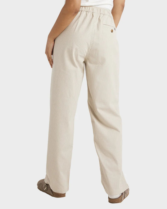 RVCA Women's Stripe Hudson Pant Natural UVJNP00152-WDR0