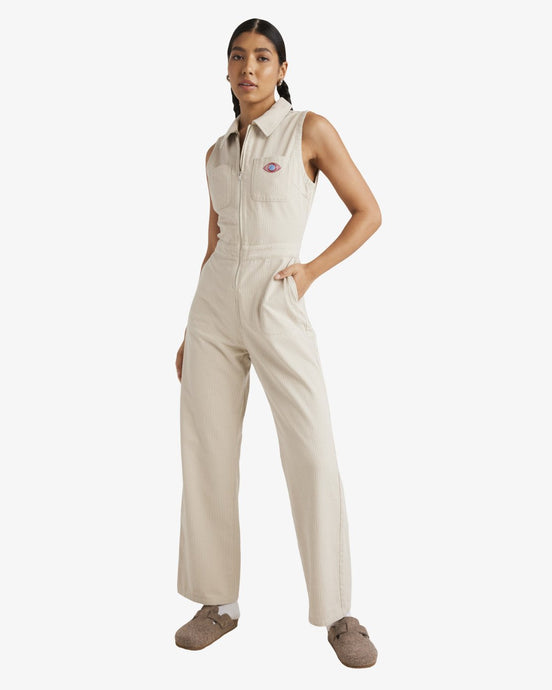 RVCA Men's Striped Boiler Jumpsuit Natural UVJWO03007-WDR0