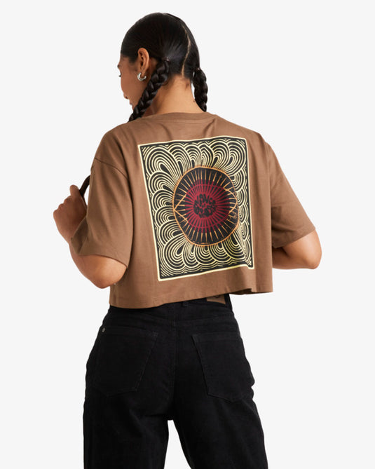 RVCA Womens's Jupiter T-Shirt Wood UVJZT00288_CQK0