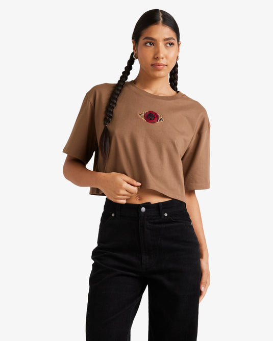 RVCA Womens's Jupiter T-Shirt Wood UVJZT00288_CQK0