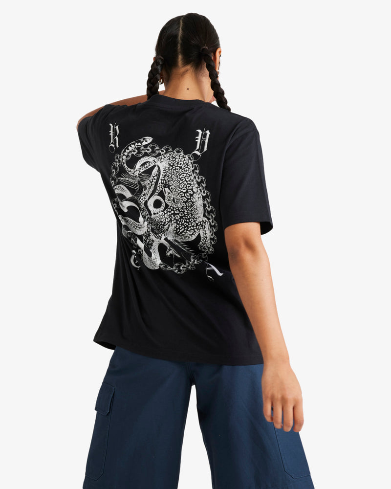 Load image into Gallery viewer, RVCA Women&#39;s T-Shirt Rvca Black UVJZT00295_KVC0
