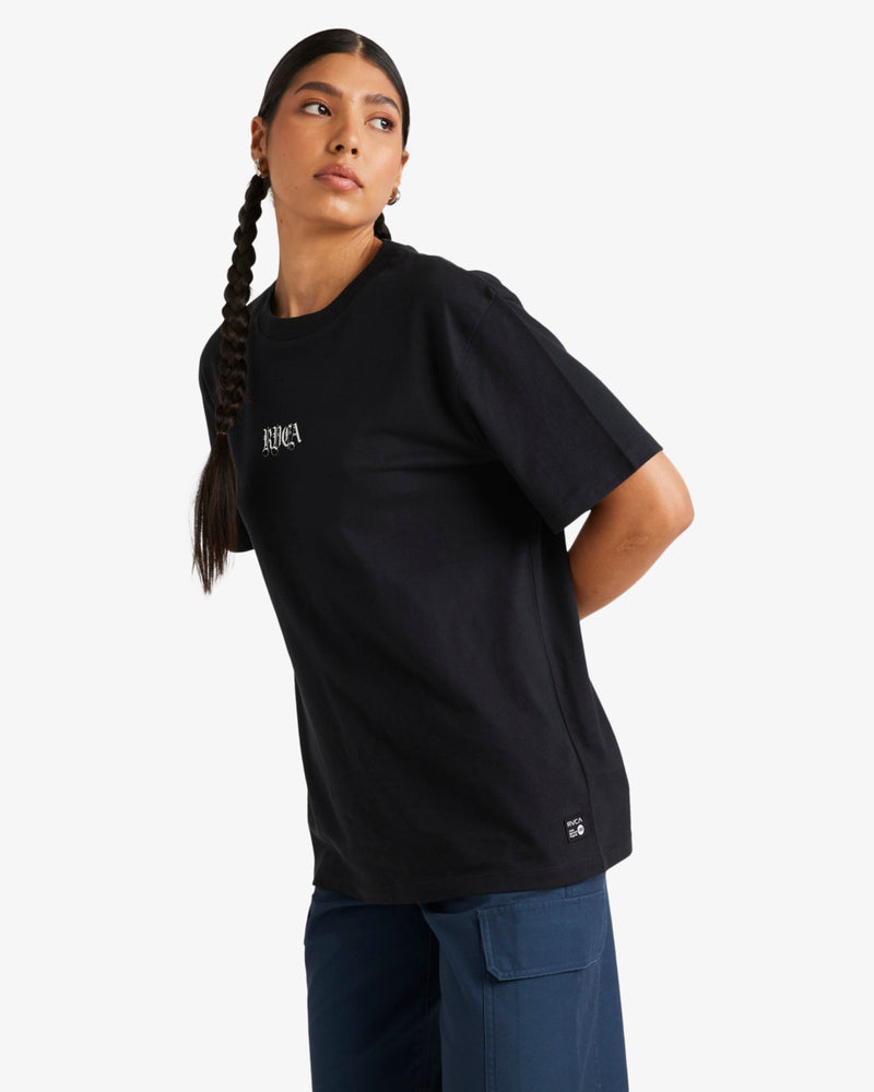 Load image into Gallery viewer, RVCA Women&#39;s T-Shirt Rvca Black UVJZT00295_KVC0

