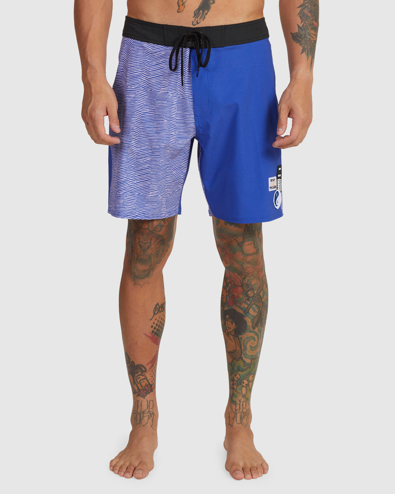 Load image into Gallery viewer, Rvca Men&#39;s Brain Freeze 17&quot; Boardshorts Blue UVYBS00131-PRM0
