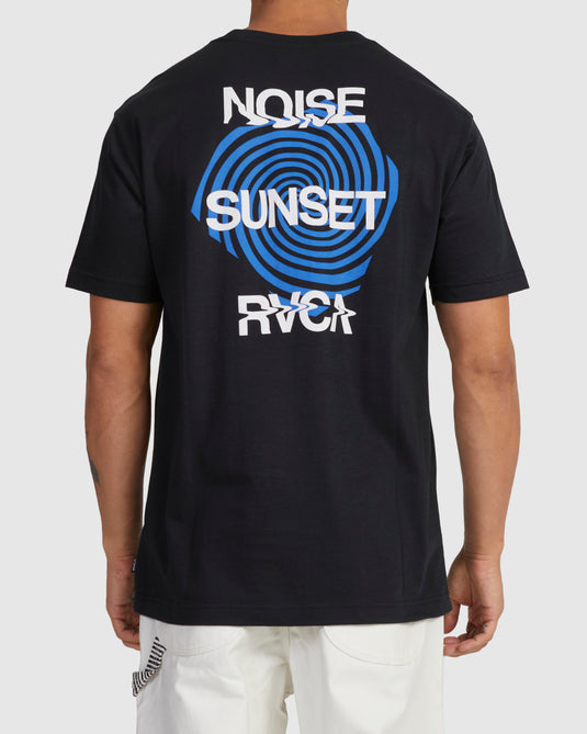 Rvca Men's Noise Sunset Relax Fit T-Shirt Rvca Black UVYZT00663-RVB