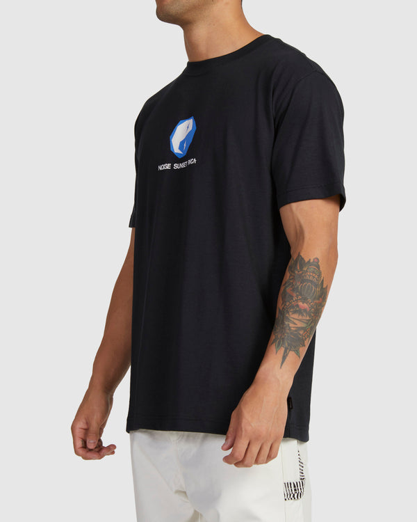 Load image into Gallery viewer, Rvca Men&#39;s Noise Sunset Relax Fit T-Shirt Rvca Black UVYZT00663-RVB

