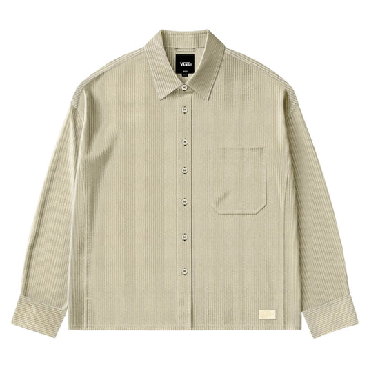 Vans Men's Martinez Cord Overshirt Almond Crisp VN000UBQGRZ