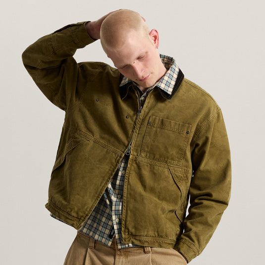 Vans Men's Nico Chore Canvas Jacket Olive Brown VN000U30OVB