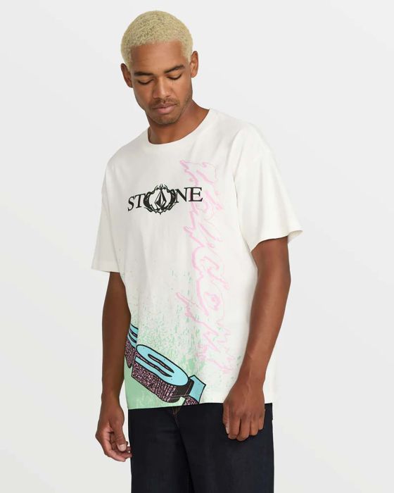 Load image into Gallery viewer, Volcom Men&#39;s Heavy Tubes T-Shirt Off White A4322500_OFW
