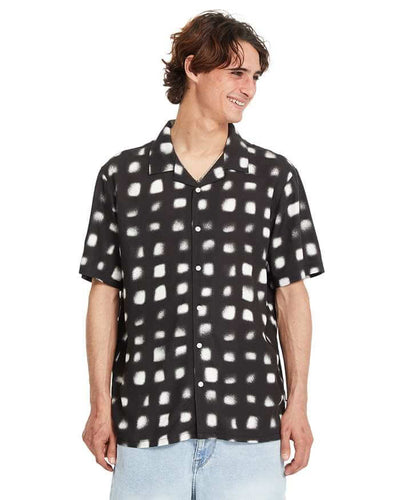 Volcom Men's Boldstone Short Sleeve Shirt Black A0412514_BLK
