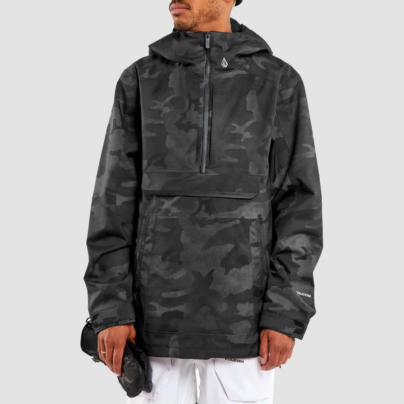 Load image into Gallery viewer, Volcom Brighton Pullover Jacket Black Camo G0652408-BCO
