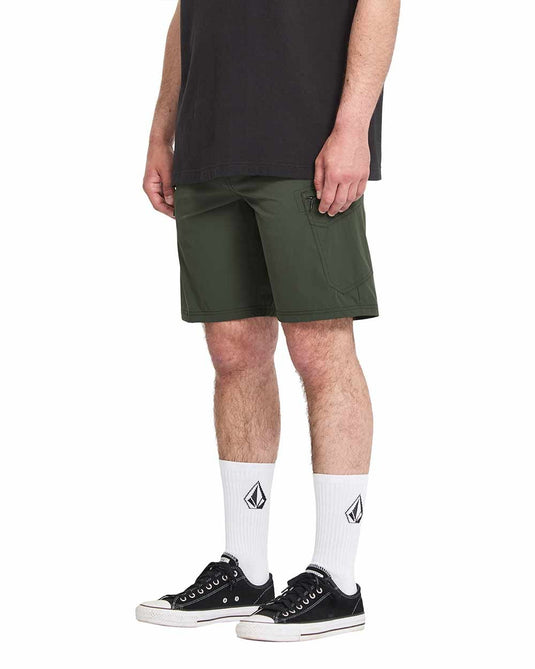 Volcom Men's Cashed In Cargo Shorts Hybrid 20 Squadron Green A3212606_SQD