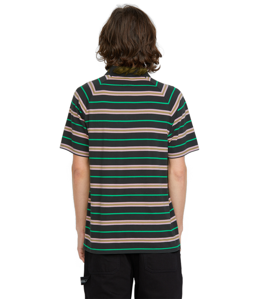 Volcom Men's Edges Polo Short Sleeve T-Shirt Stealth A0112500_STH