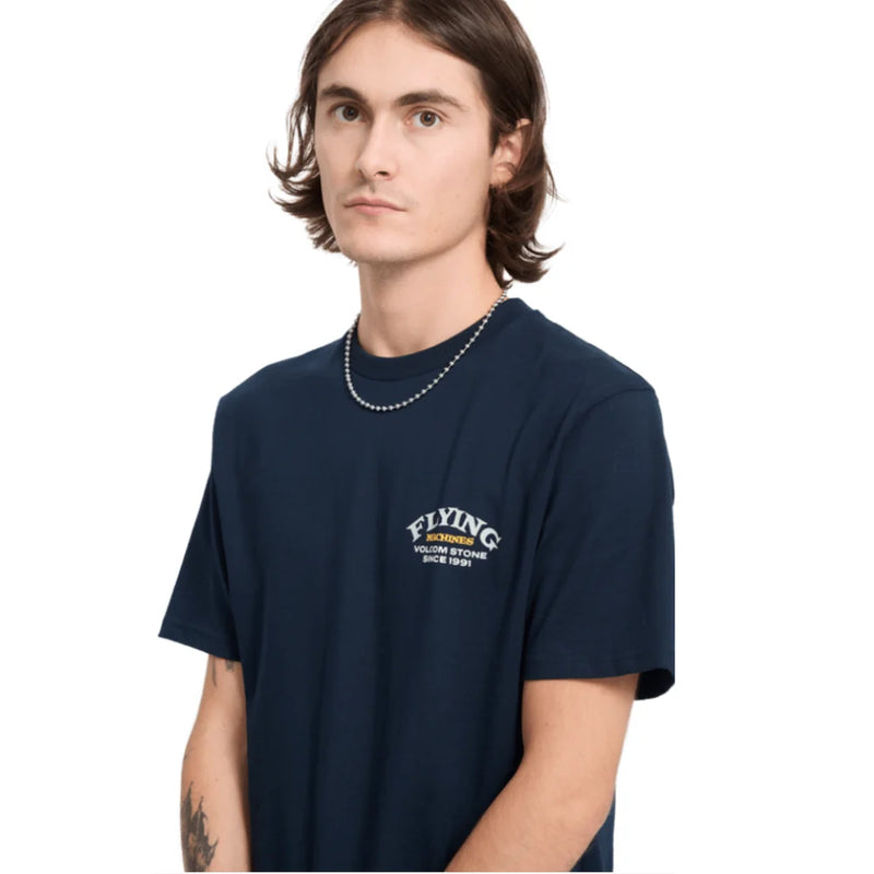 Load image into Gallery viewer, Volcom Men's Flying Machine T-Shirt Marine A5232606-MRE
