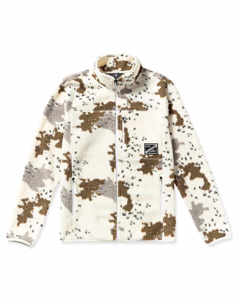 Load image into Gallery viewer, Volcom Men&#39;s Nelson Sherpa Full Zip Jacket White G4852601-WHT
