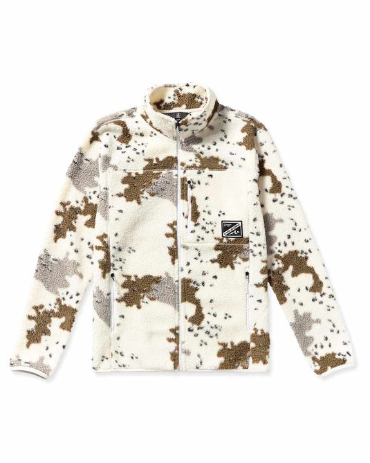 Volcom Men's Nelson Sherpa Full Zip Jacket White G4852601-WHT