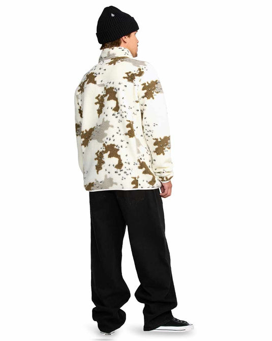 Volcom Men's Nelson Sherpa Full Zip Jacket White G4852601-WHT