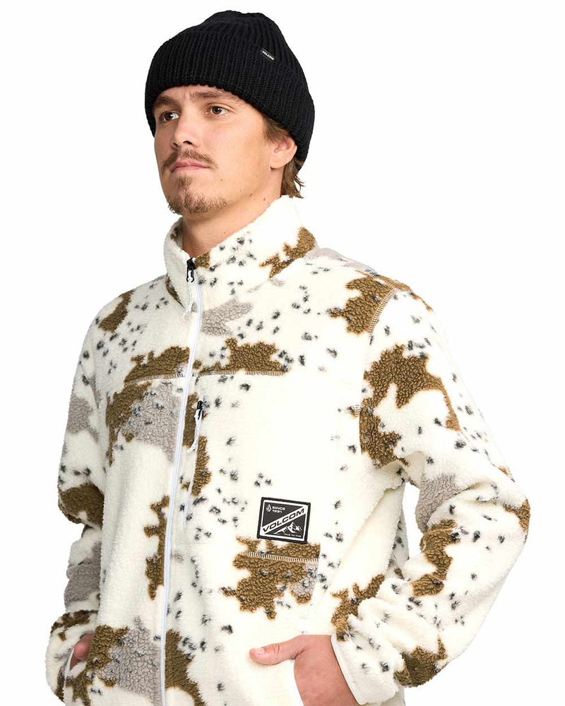 Load image into Gallery viewer, Volcom Men&#39;s Nelson Sherpa Full Zip Jacket White G4852601-WHT
